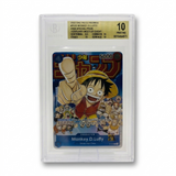 One Piece TCG Monkey D. Luffy P-033 – 2023 English Promo Card BGS 10 Pristine