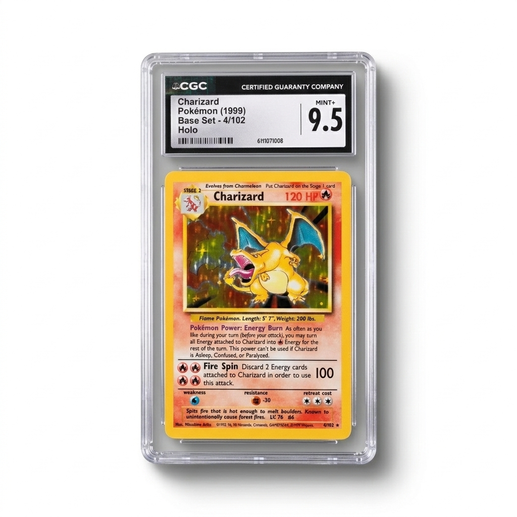 1999 Pokémon Base Set Unlimited Charizard Holo #4 CGC 9.5 GEM MINT