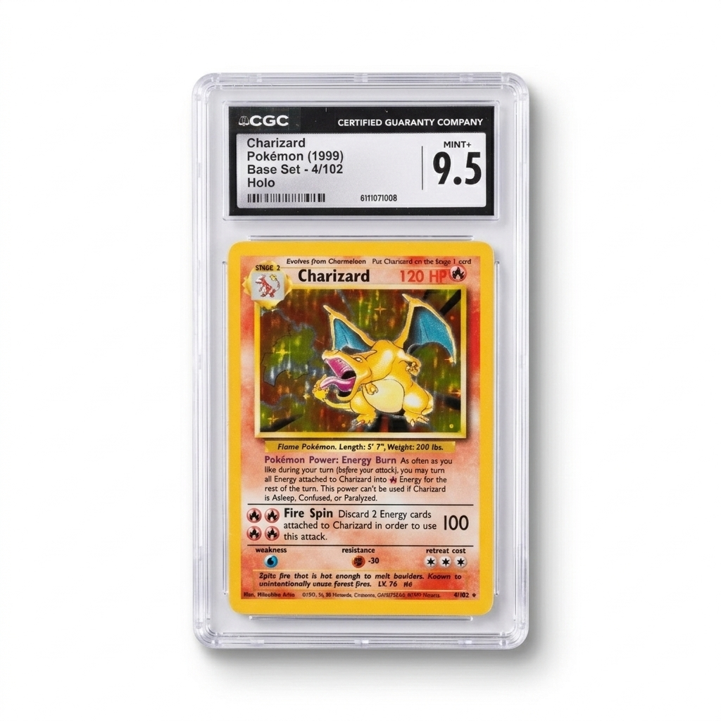 1999 Pokémon Base Set Unlimited #4 Charizard Holo CGC 9.5 Gem Mint