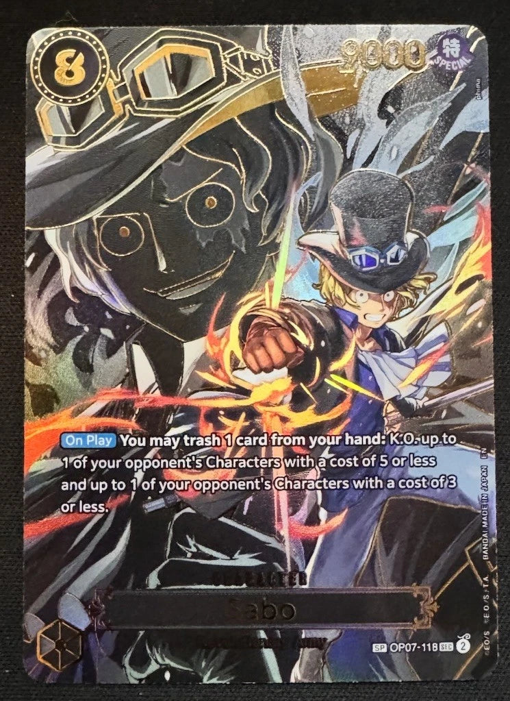 One Piece TCG Sabo OP07-118 SP Secret Rare - Carrying On His Will